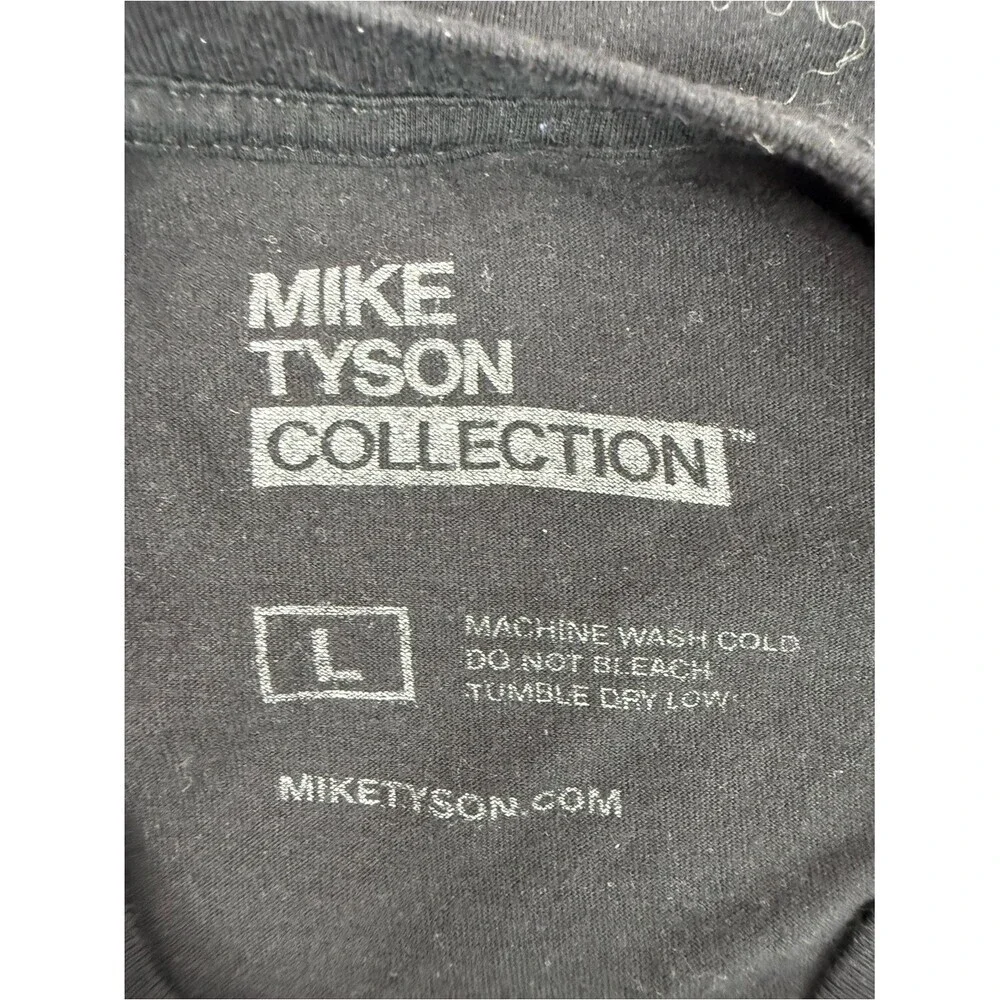 Mike Tyson tshirt boxing boxer Black Graphic Tee with Blue Logo